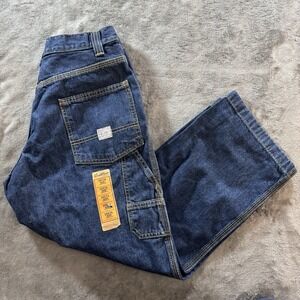 Vintage Levi's Carpenter Jeans 30x26 Deadstock Workwear Pants Dark Wash Y2K NWOT